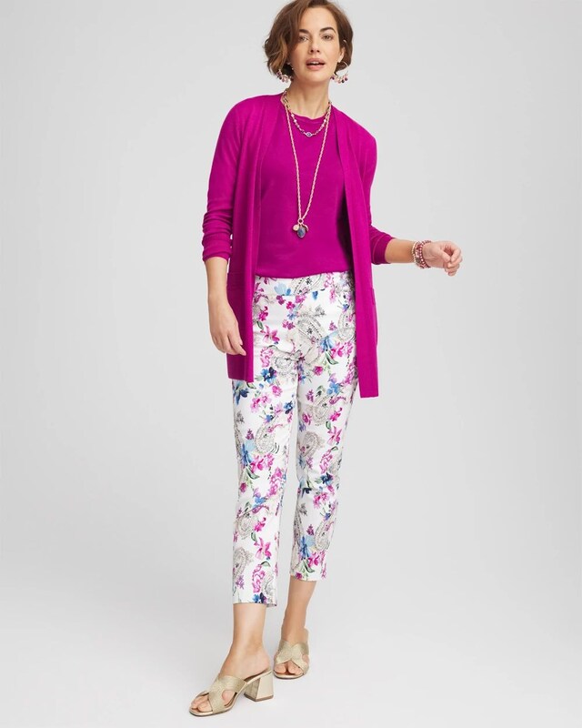 Brigitte Paisley Floral Cropped Pants - image 2